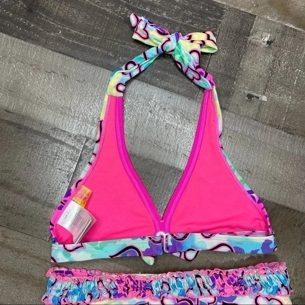Angel Beach Heart Pattern Bikini Set size 8